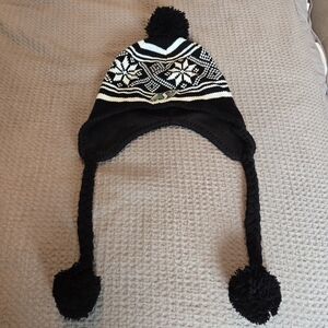 Saskatchewan Roughriders Black and White Knit Pom Hat - Women